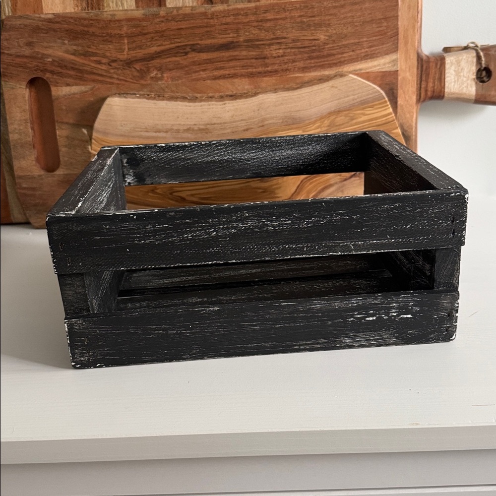 Upcycled Wooden Chippy Storage Bin Box - Picture 2 of 7